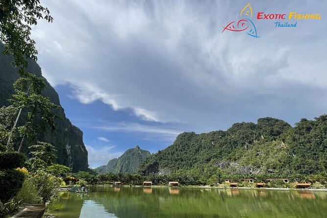 Full-Day Freshwater Lake Resort Fishing in Phang Nga - Fishing from a shaded sala beside the lake