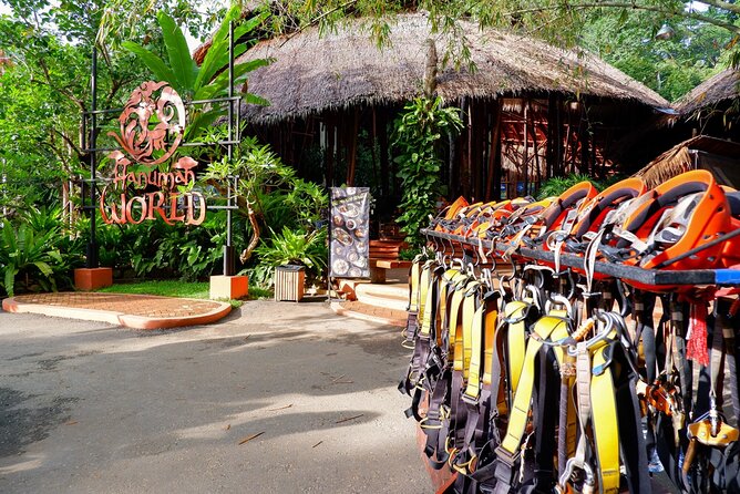 Hanuman World Phuket Round Trip Transfer Extra Zone - Zip lines, platforms, and spiral staircases