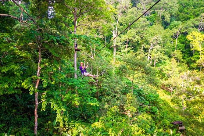 Hanuman World Phuket Round Trip Transfer Extra Zone - The tree-top roller coaster is the unusual finish