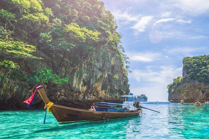 Phi Phi Island Big Boat Tour – Snorkeling, Beaches & Scenic Views - Maya Bay, Monkey Beach, and Viking Cave from the water