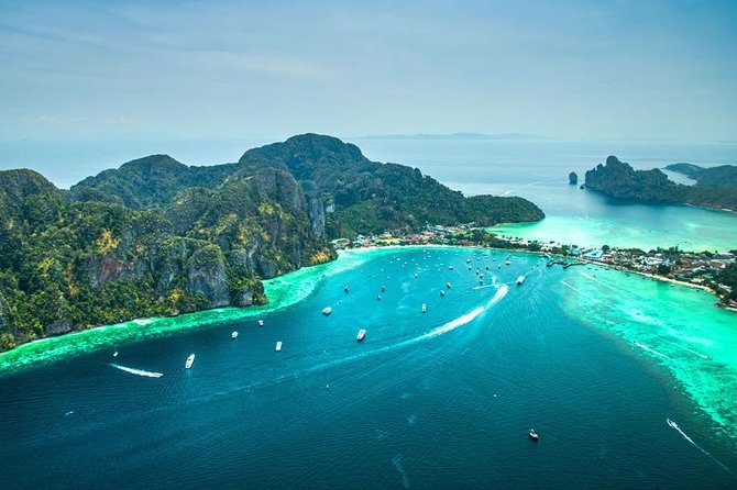 Phi Phi Islands Snorkeling Trip By Big Boat From Phuket - Viking Cave, seen from the water