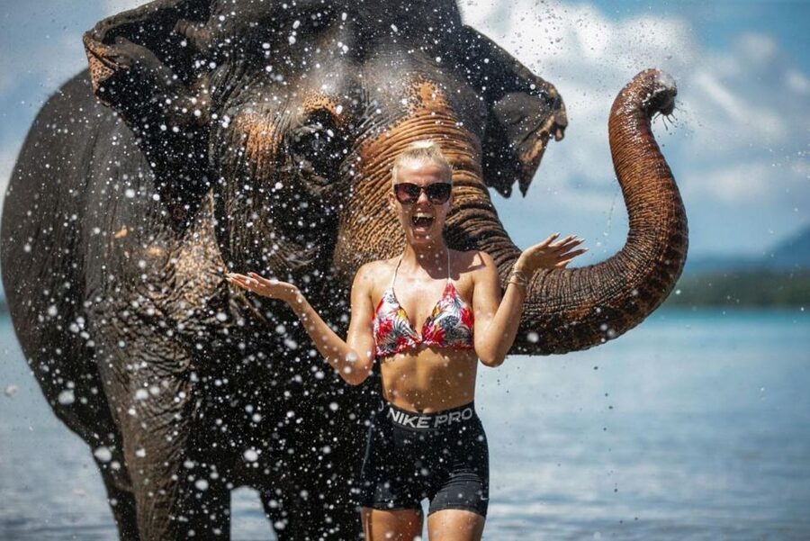 Phuket:Beach walk with elephants, rain & care. 2.5 hours - My Verdict on Lily Elephant Camp Phuket
