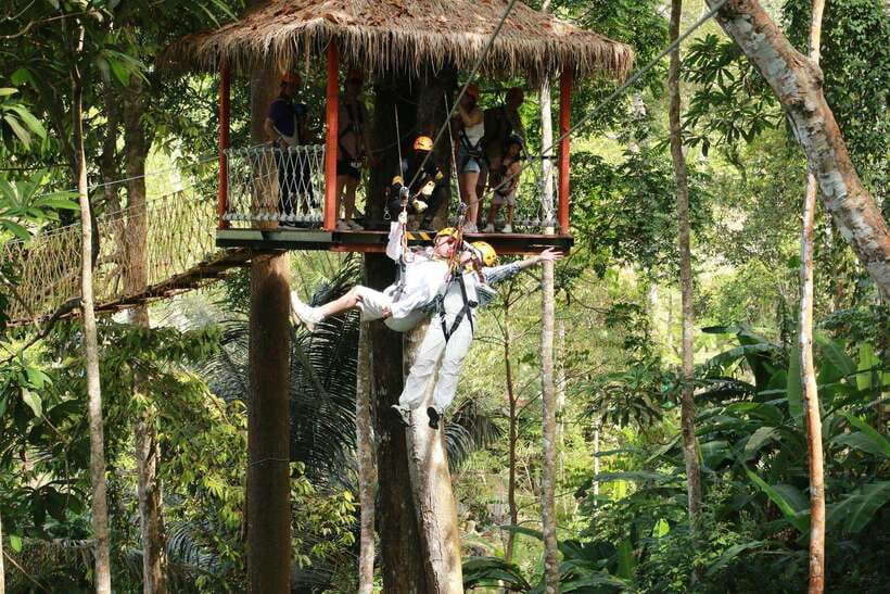 Phuket: Erawan Zipline Adventure with Ocean Views in Patong - A jungle course minutes from Patong Beach