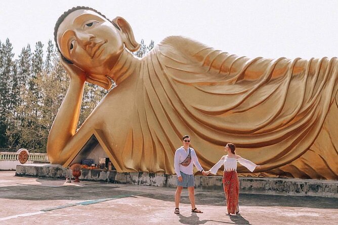 Phuket Giant Water Lilies & Temple Tour - Private & All-Inclusive - Wat Sri Sunthon and the reclining Buddha