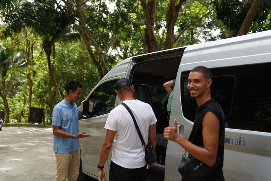 Phuket: Guided Tour to Elephant Sanctuary & Hotel Transfer - The first meeting with the elephants
