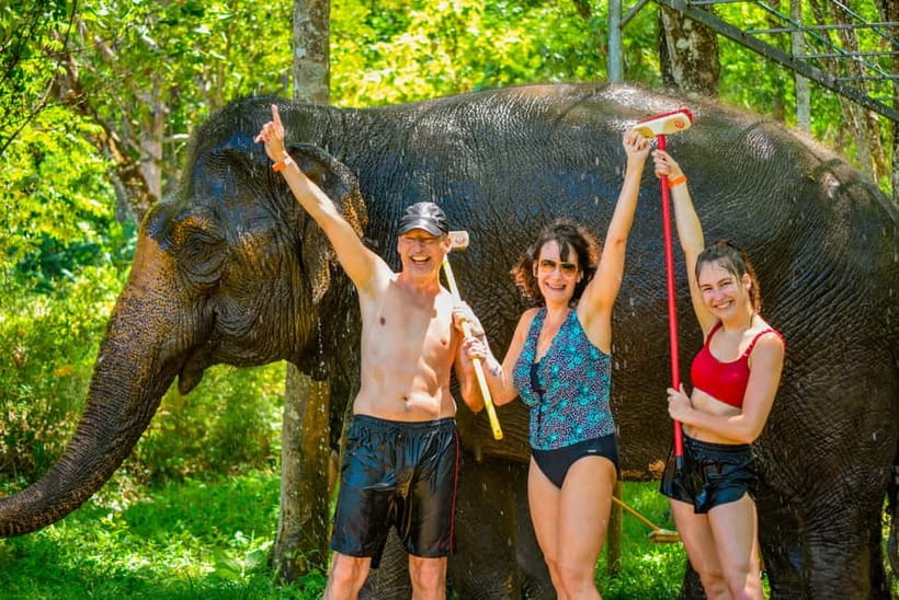 Phuket: Happy Hour Feed and Rain Shower with Elephant - Why no riding matters here