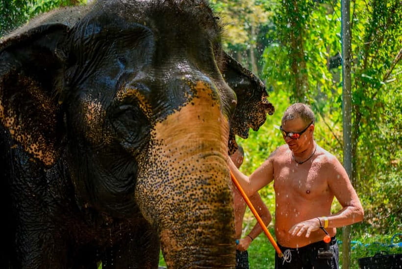 Phuket: Happy Hour Feed and Rain Shower with Elephant - What to bring for the water activity