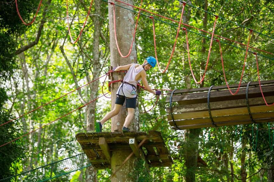 Phuket: Jungle Xtreme Adventure Park Entry Ticket - How demanding is the advanced course?