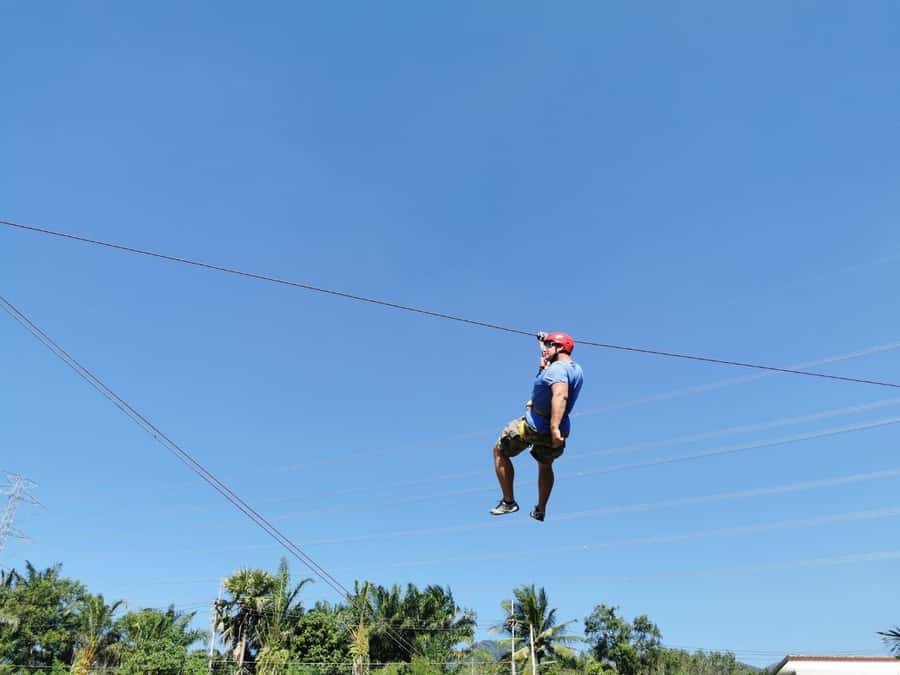 Phuket: Monkey Cave, Water Rafting, Zipline with ATV Option - What the 150-meter zipline is really like