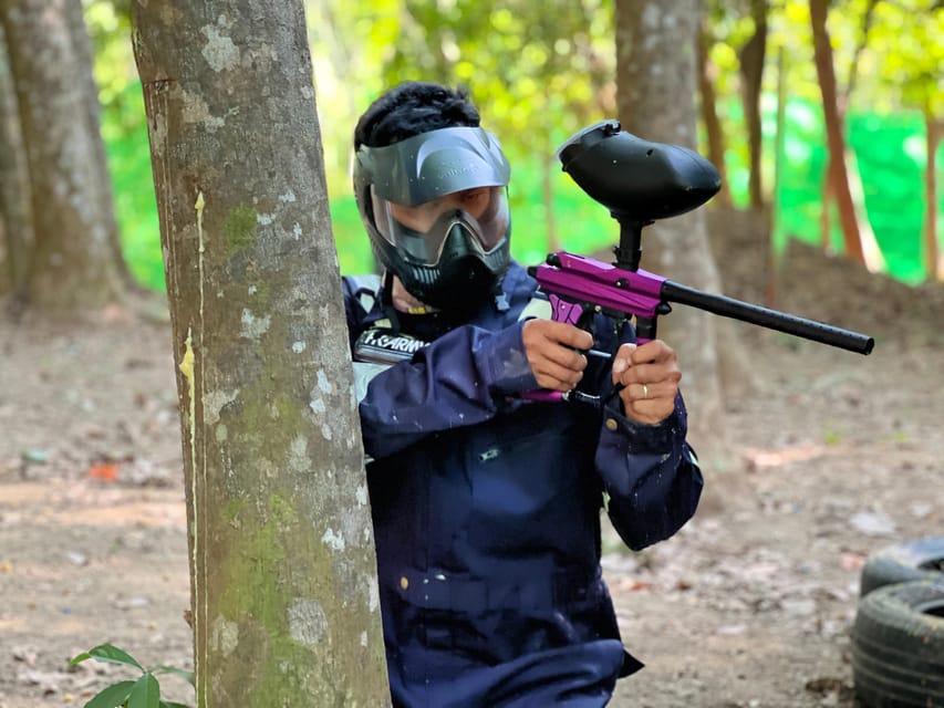 Phuket: Paintball, ATV & Zipline Adventure Combined Package - Paintball briefing, uniforms, and the first game