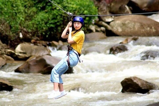 Phuket-Phang Nga: White Water Rafting 7 km.-Zipline-ATV-Lunch - The 150-meter zipline