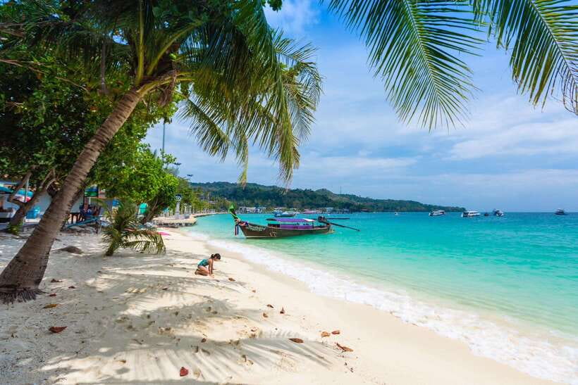Phuket: PhiPhi, Maya Bay & Khai Island Day Tour with Lunch - Viking Cave is seen from the boat