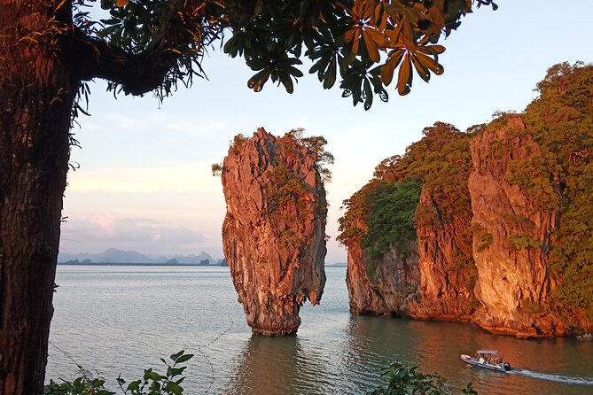 Phuket Sunset Big Boat Trip To Phang Nga Bay & James Bond Island - Sunset over Phang Nga Bay