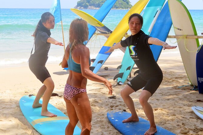 Private Surf Lesson: 1-Hour Wave-Riding on Kata Beach - Sand practice: stance, balance, and pop-ups