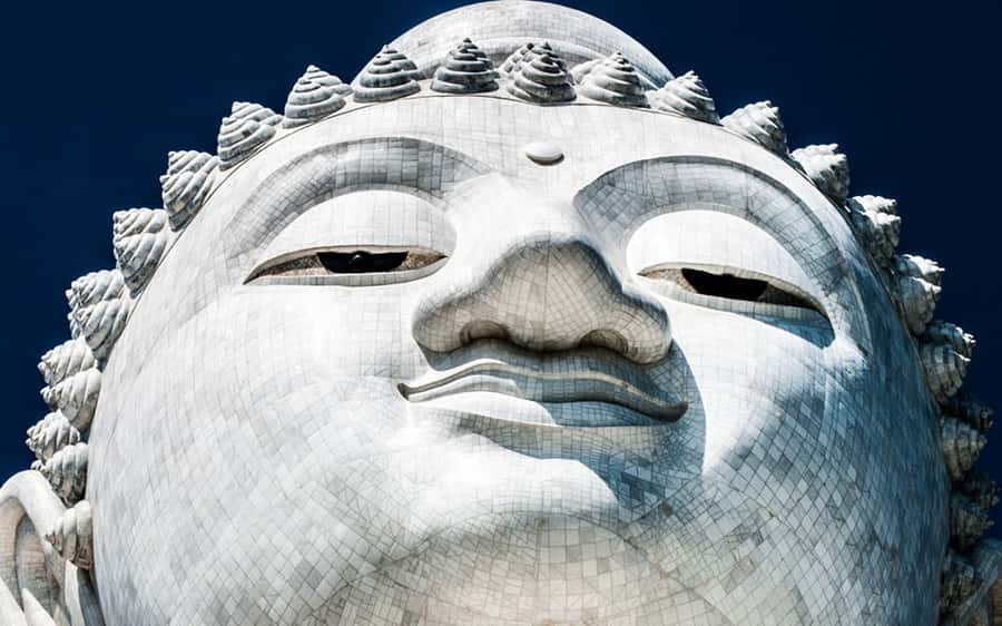 Temple and Jungle Trekking tour with Lunch at Farm-to-Table - Big Buddha from behind the closed site