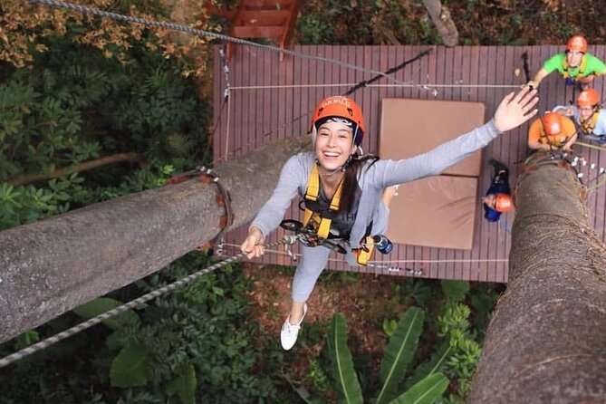 World B+ (Zipline 18 Platforms + Roller + Sky Walk with World Set Menu ) - The ziplines: a good first aerial adventure