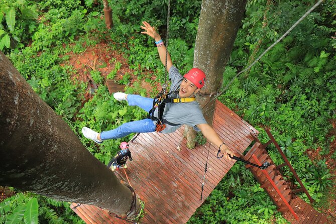 World C+ (Ziplines 10 Platforms + Roller + Sky Walk and World Set Menu ) - The Sky Walk gives the adrenaline a rest